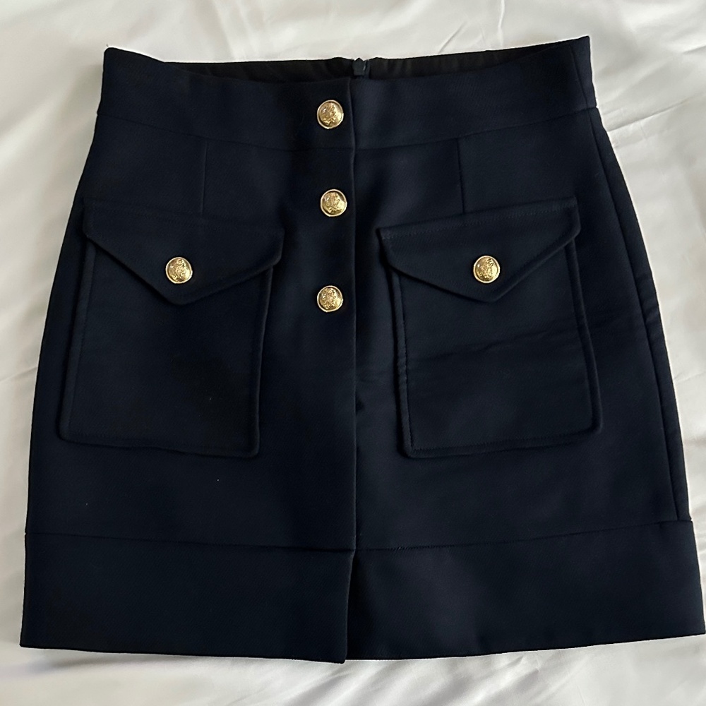 Maje navy mini skirt